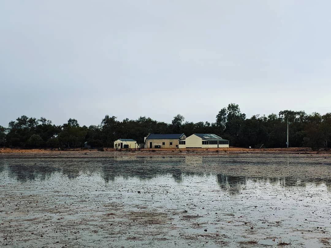 Mt Wood shearers quarters, Sturt NP after rain