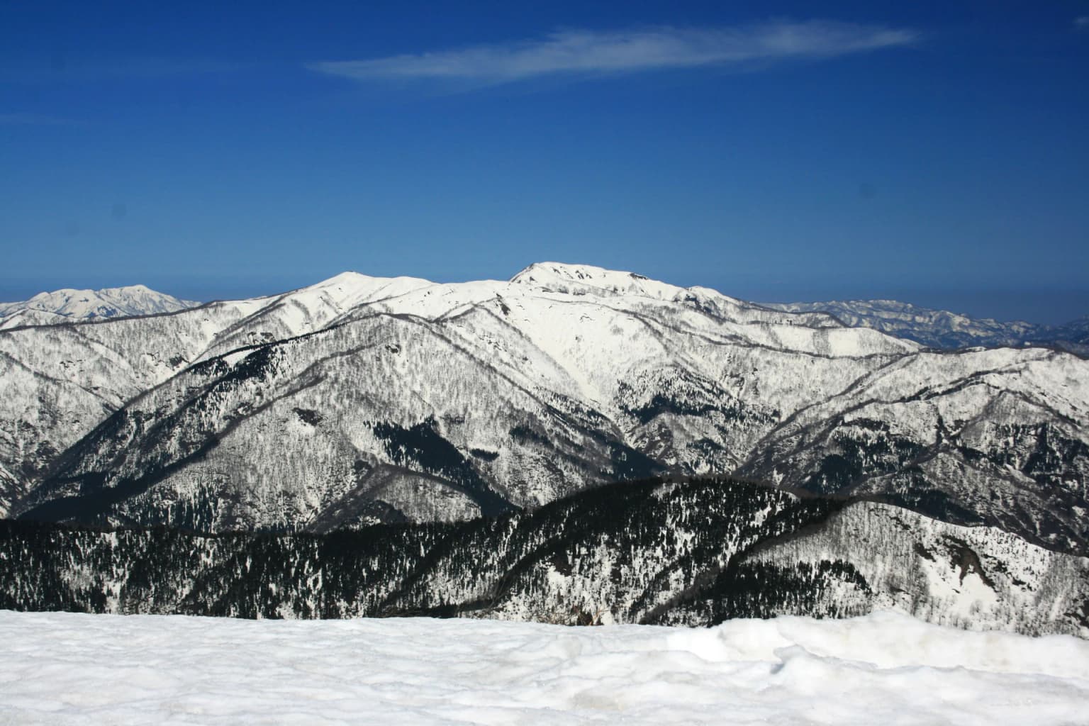 Mount Akausagi from Mount Nobuse
