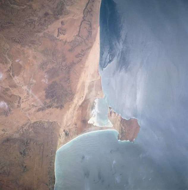 Hafun Peninsula from space